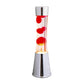 Red lava lamp - chrome base - transparent liquid - 40 cm | Fisura - de inKijk