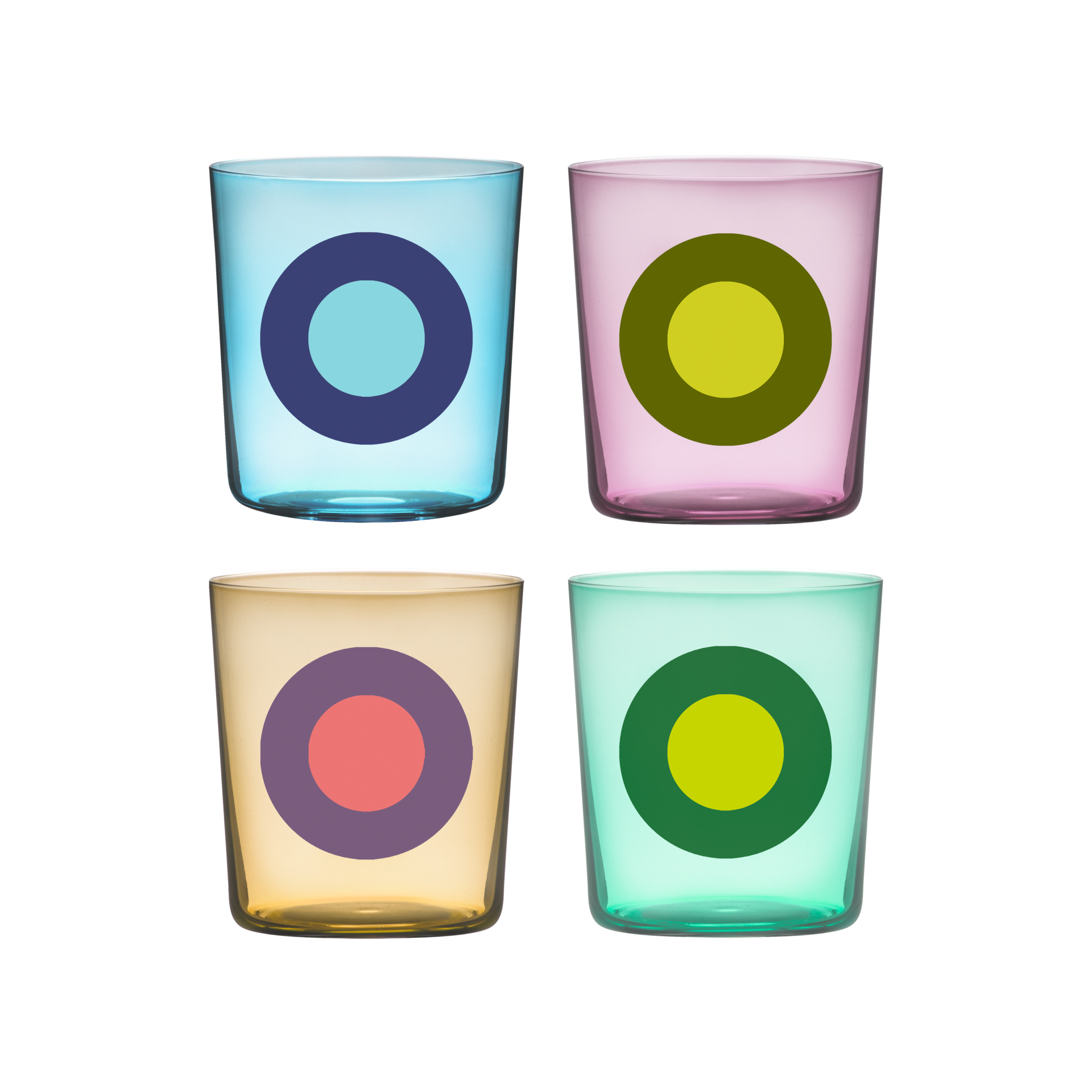 drinkglazen dots - No.2 - set van 4 | Remember - de inKijk