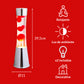 Red lava lamp - chrome base - transparent liquid - 40 cm | Fisura - de inKijk
