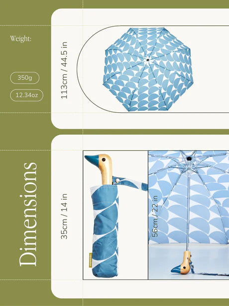 Eco-vriendelijke Paraplu - denim moon | Original Duckhead - de inKijk