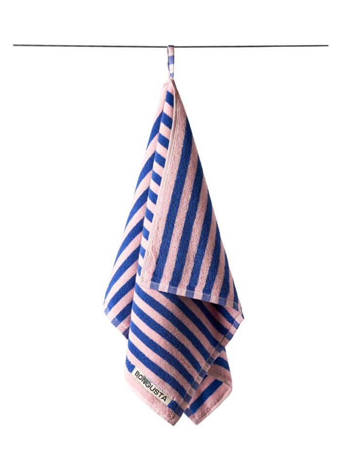 Naram guest towel - dazzling blue & rose | Bongusta - de inKijk
