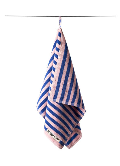 Naram guest towel - dazzling blue & rose | Bongusta - de inKijk