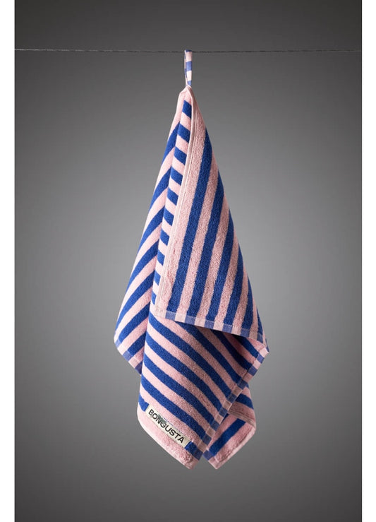 Naram guest towel - dazzling blue & rose | Bongusta