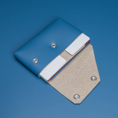 Travel Wallet - Blue - Recyled Leather | LEMUR