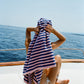 Naram bath towel - dazzling blue & rose | Bongusta - de inKijk