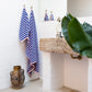Naram bath towel - dazzling blue & rose | Bongusta - de inKijk