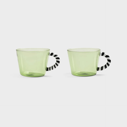 glass duet - set van 2 - groen | &Klevering - de inKijk