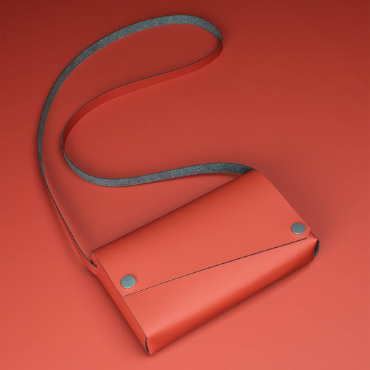S Bag - Red - Recyled Leather | LEMUR