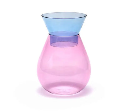 Two ways Vase - Pink base & Blue top | PELEGDESIGN