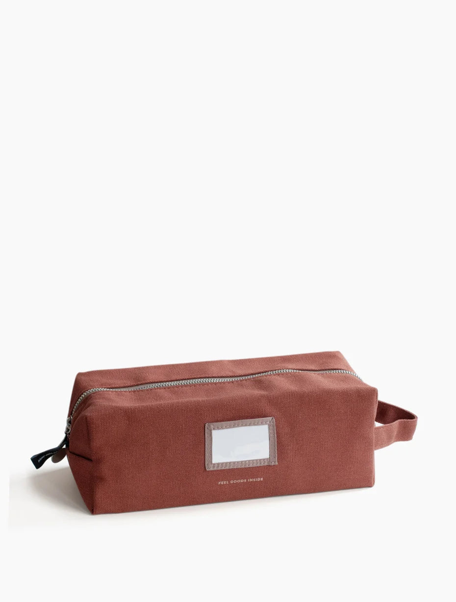 Etui big - chocolate - canvas | Tinne + Mia - de inKijk