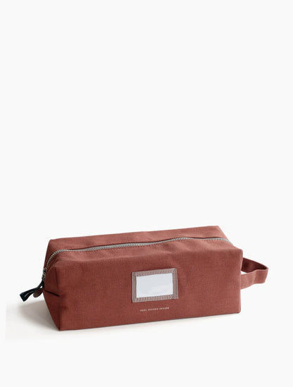 Etui big - chocolate - canvas | Tinne + Mia - de inKijk