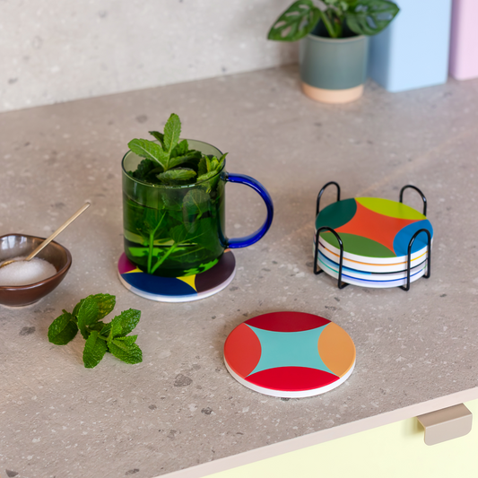 Ceramic Coasters - Rosetta - Set of 6 | Remember