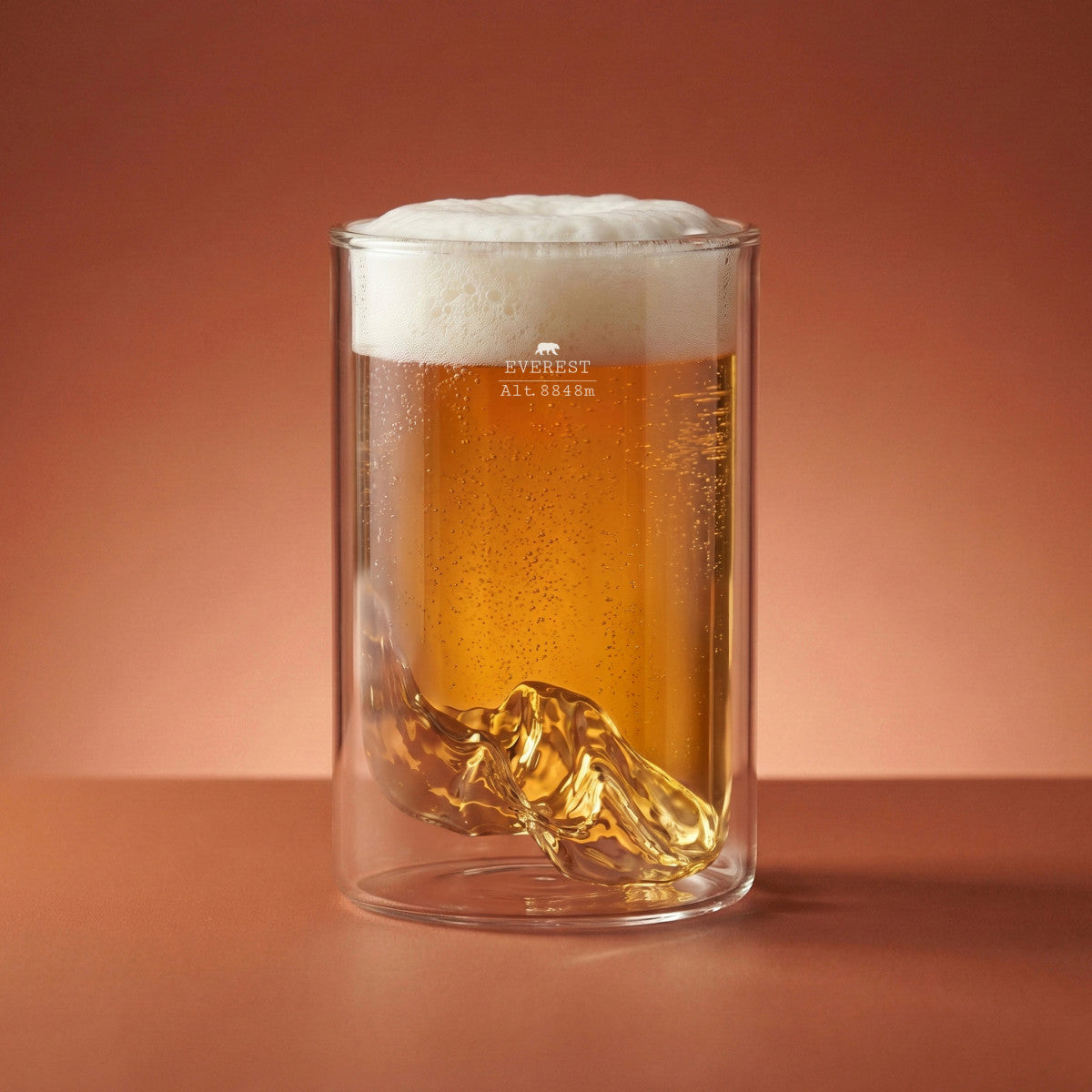 Topographic Double-Wall Glass - Mount Everest | Alaskan Maker