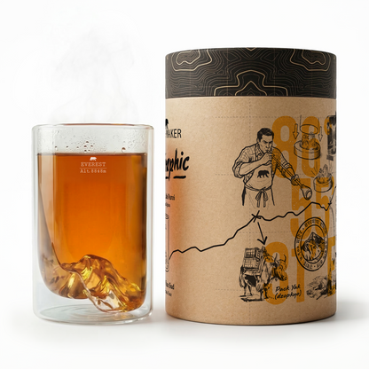Topographic Double-Wall Glass - Mount Everest | Alaskan Maker