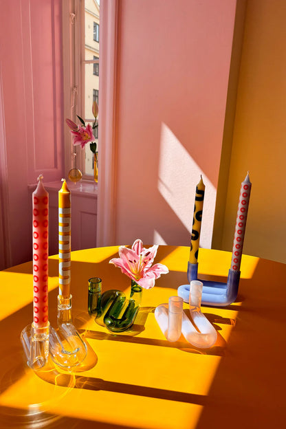 Candles - Yellow/Blue - set van 4 | Studio About
