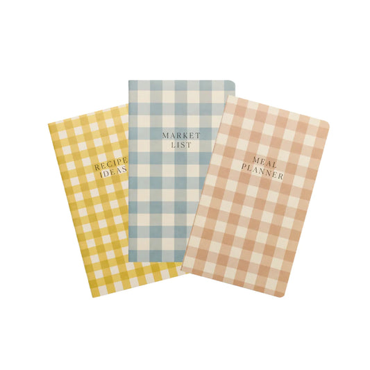 Set of 3 Single Flex Undated Planners - Kitchen( Meal, Market, Recipe ) | Designworks Ink
