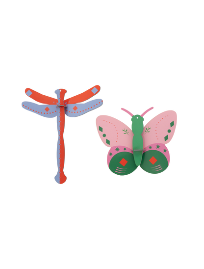 Folk Butterflies - Nordic Tales - Set van 2 - Kerstornamenten | Studio Roof
