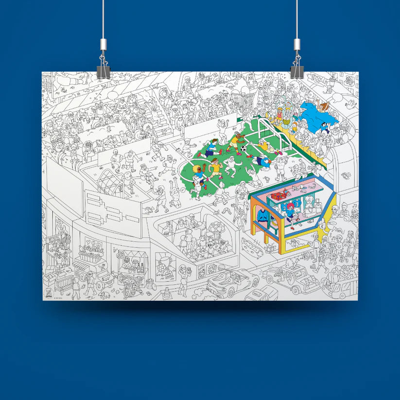 Football - Giant coloring poster | Omy
