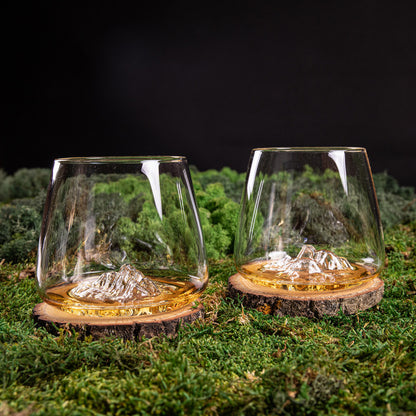 Topographic glasses - set of 2 - Everest & Mont Blanc | Alaskan Maker - de inKijk