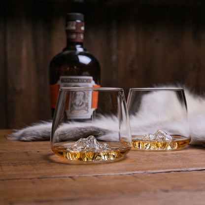 Topographic glasses - set of 2 - Everest & Mont Blanc | Alaskan Maker - de inKijk