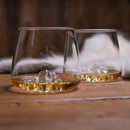 Topographic glasses - set of 2 - Everest & Mont Blanc | Alaskan Maker - de inKijk