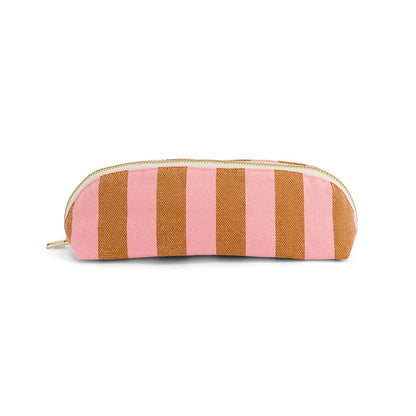 Pencil case - Gaston - Caramel / Strawberry Stripes | Rose in April