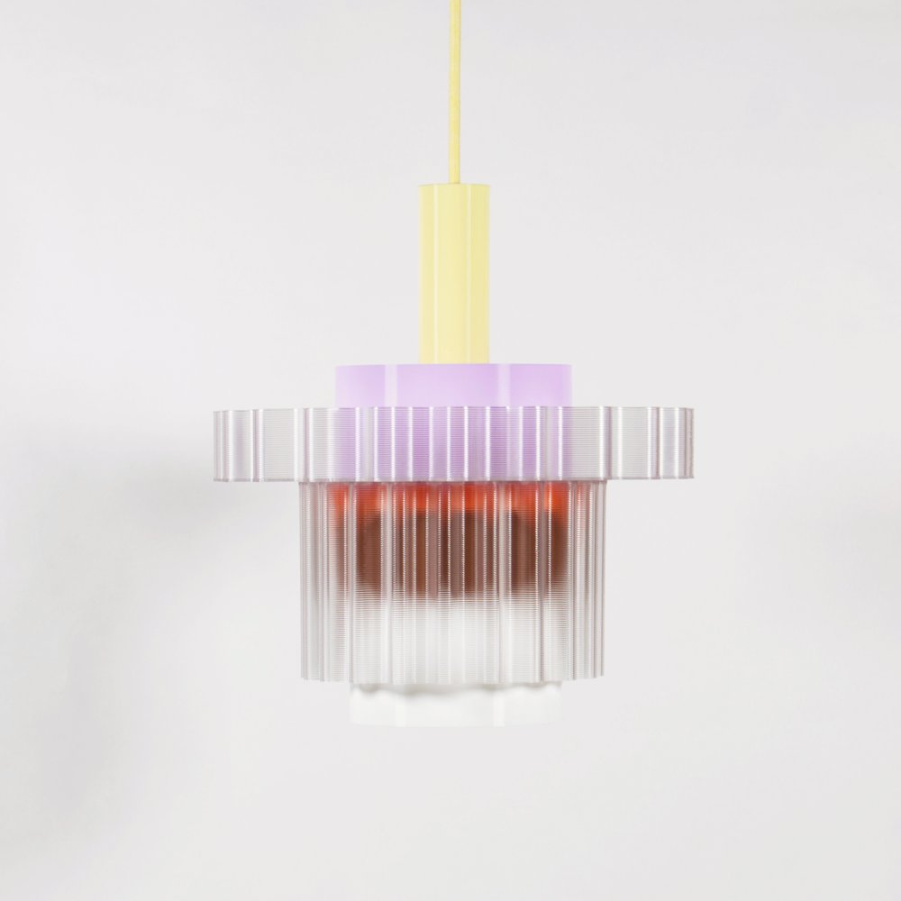 Hanglamp Gigi XL - pastelgele kabel | Warren&Laetitia