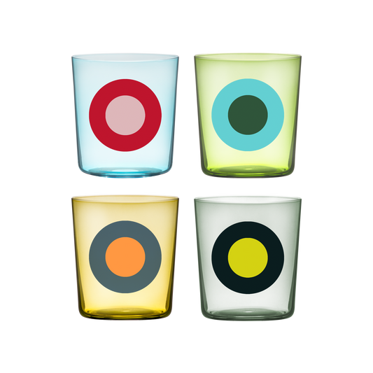 drinkglazen dots - No.1 - set van 4 | Remember - de inKijk