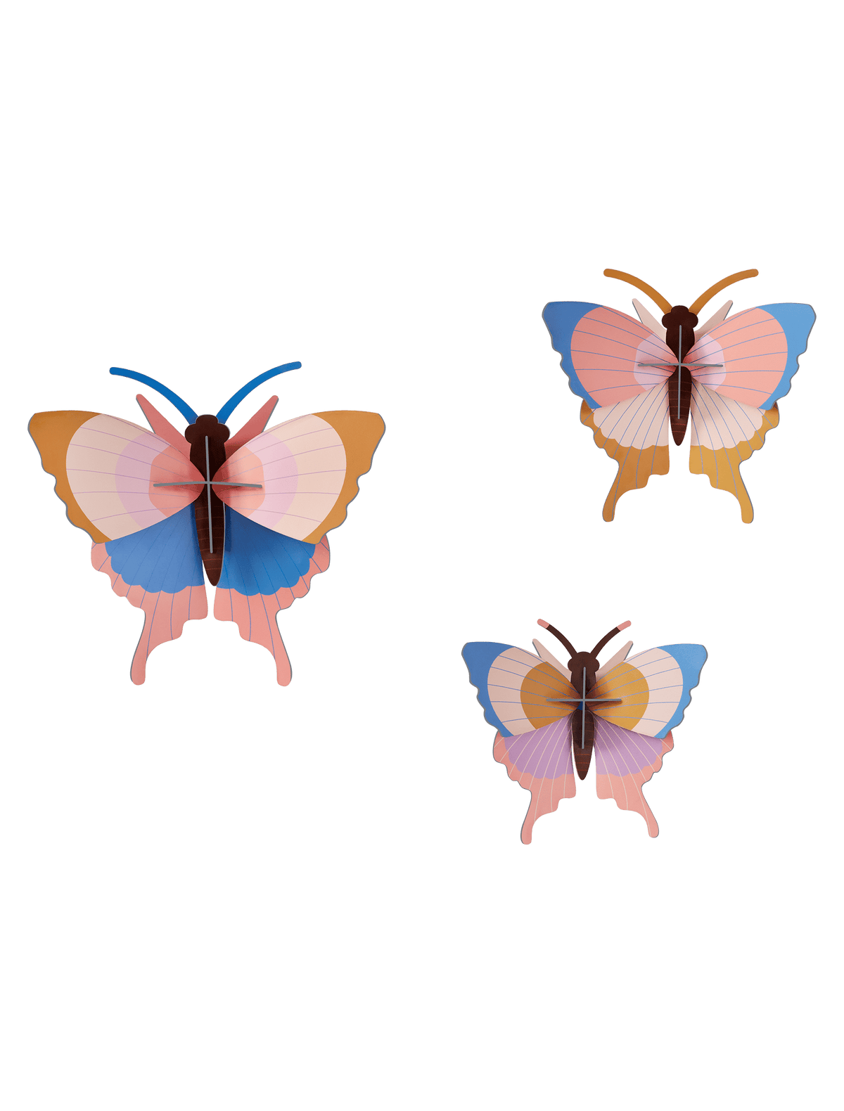 Gold Rim Butterflies - Set of 3 - muurdecoratie | Studio Roof