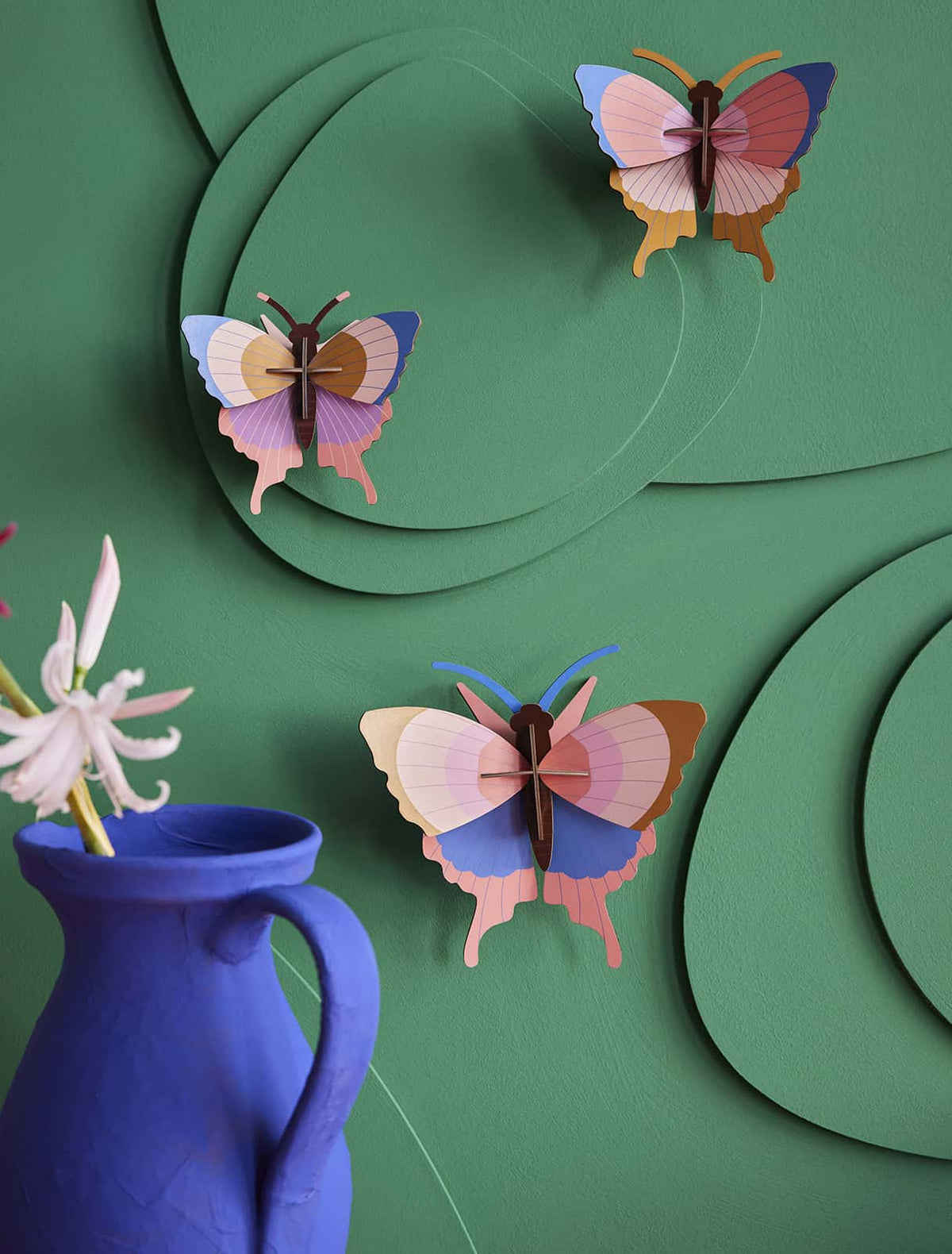 Gold Rim Butterflies - Set of 3 - muurdecoratie | Studio Roof
