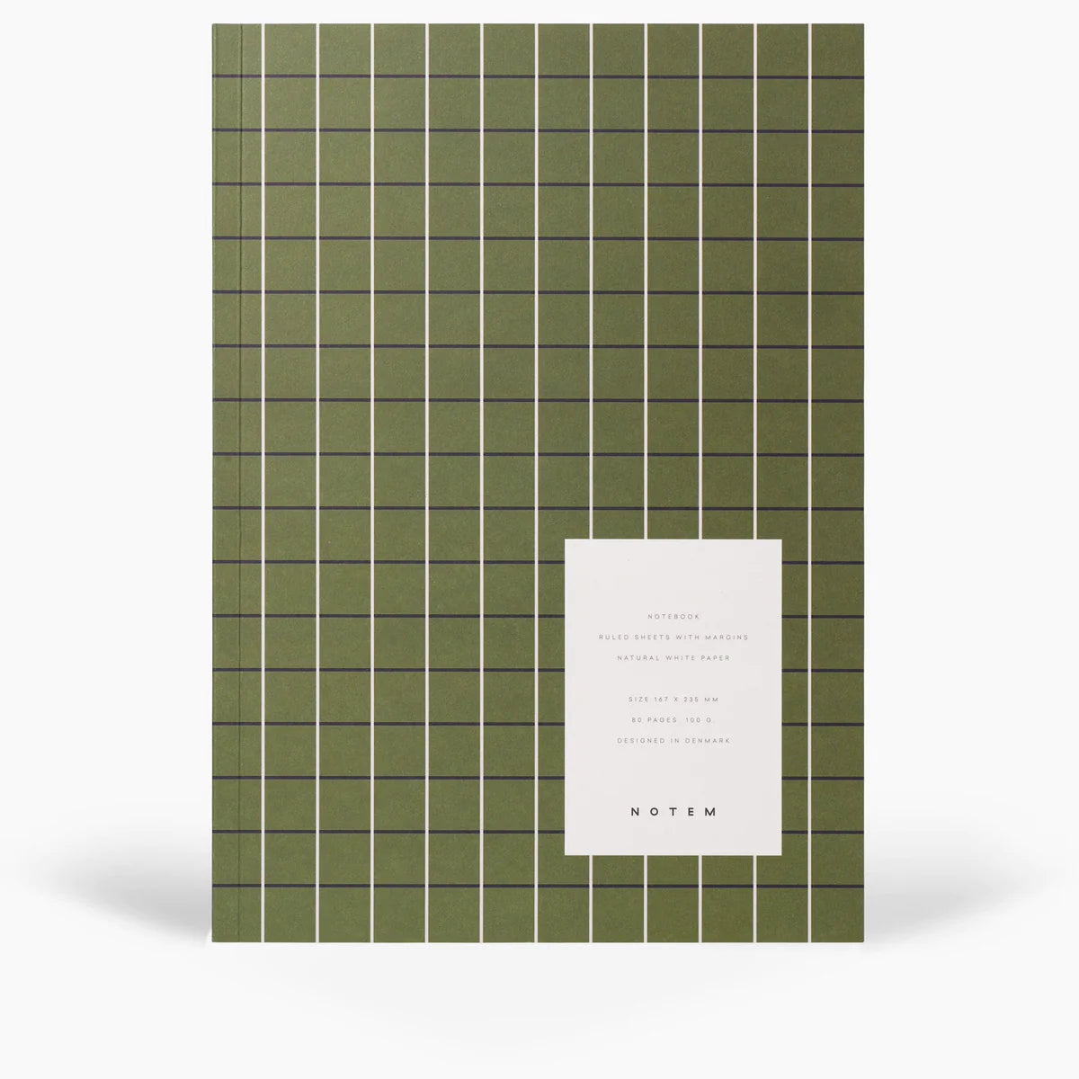 Vita notebook medium - green grid | Notem-Studio