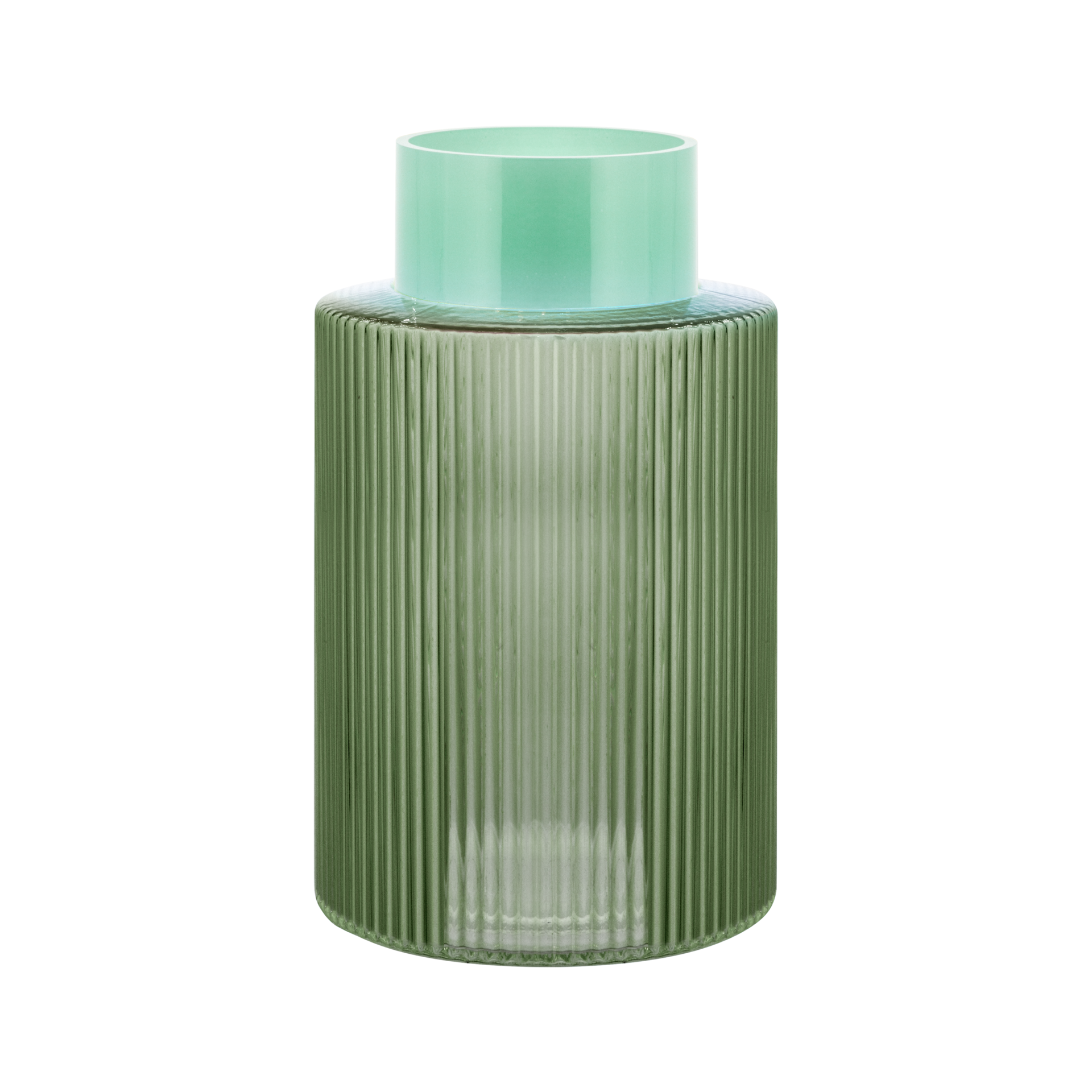Glass vase groove - large - green | Remember - de inKijk