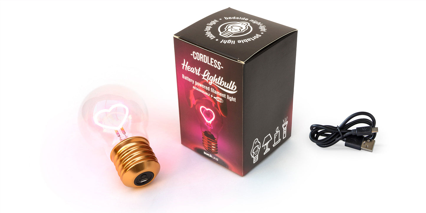 Cordless Heart Lightbulb | Suck UK