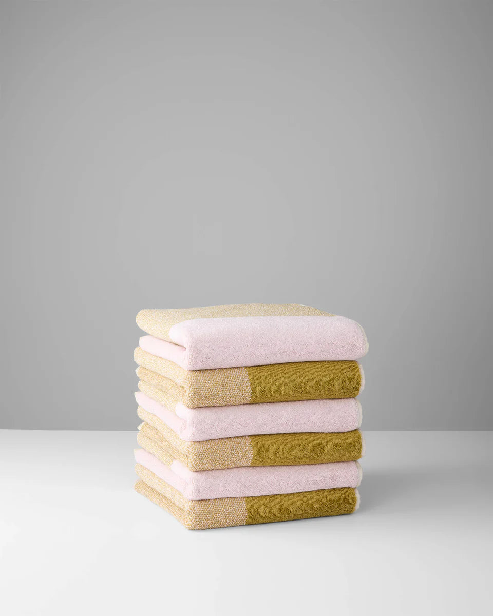 Handdoeken set - Lex Pott collectie - blush/olive | SUITE702
