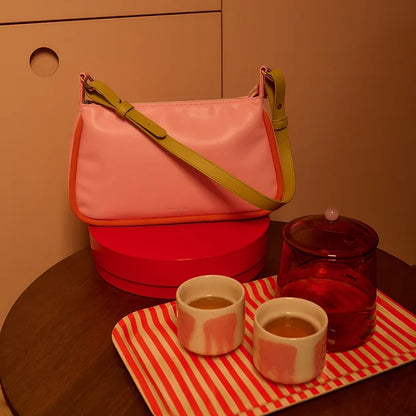 Handbag - il sole - dolce pink + arancia orange | Sticky Sis - de inKijk
