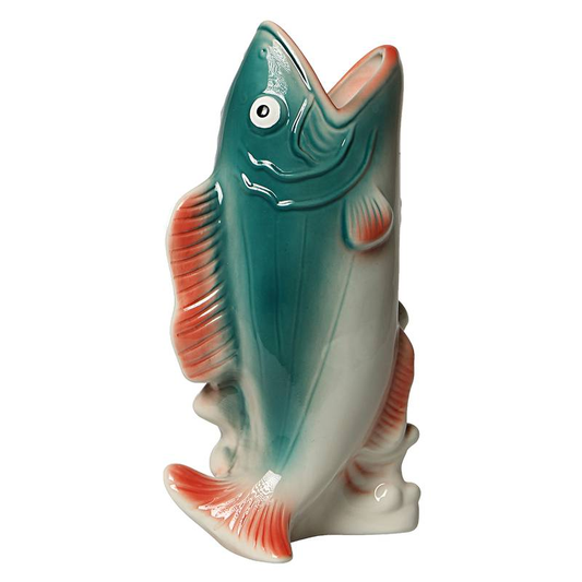 Vase Fish - Green/ Red | Kitsch Kitchen