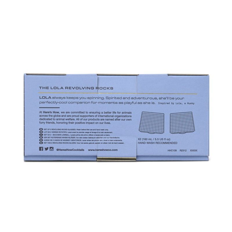 Lola Revolving Rocks Glasses - set van 2 | Here's How - de inKijk