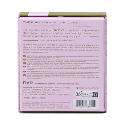 Ruby Cocktail Chillers - gold - set van 4 | Here's How