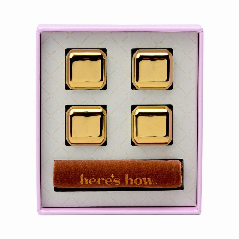 Ruby Cocktail Chillers - gold - set van 4 | Here's How