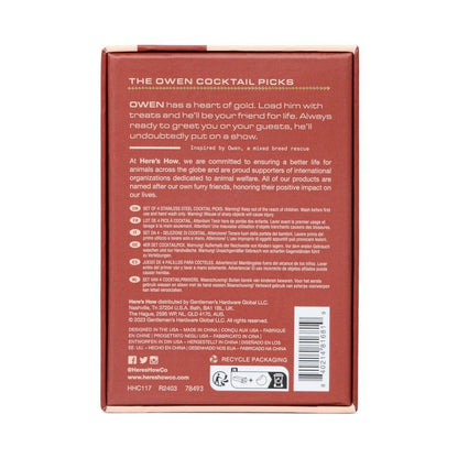 The Owen Cocktail Picks - gold - set van 4 | Here's How - de inKijk