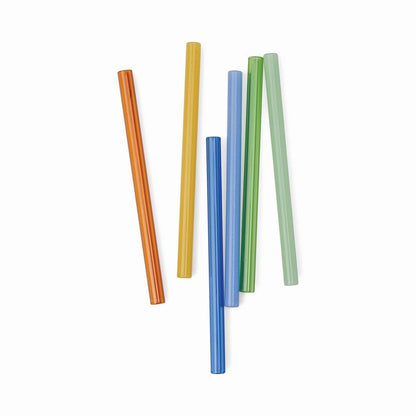 The Whistler Coloured Glass Straws - set van 6 | Here's How - de inKijk