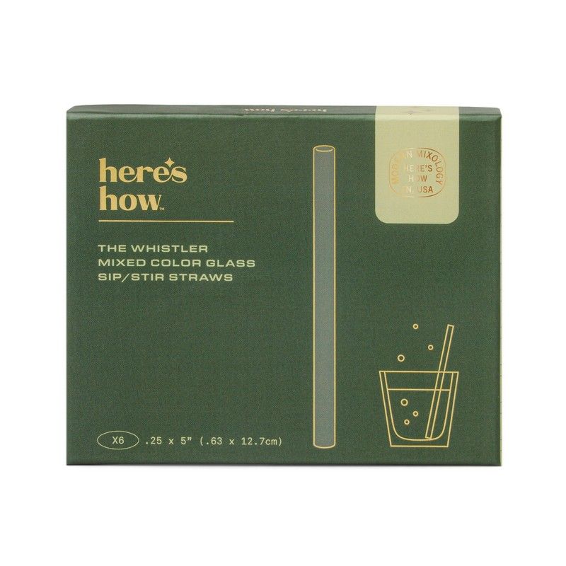 The Whistler Coloured Glass Straws - set van 6 | Here's How - de inKijk