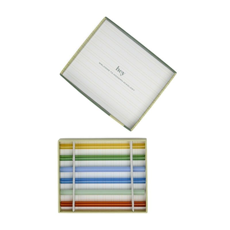 The Whistler Coloured Glass Straws - set van 6 | Here's How - de inKijk