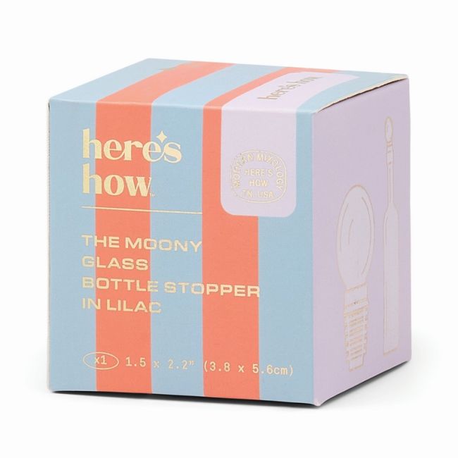 The Moony Glass bottle Stopper - Lilac | Here's How