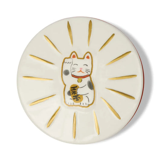 Charmed Green Glass Candle with Lucky Cat Lid - Wild Neroli | Paddywax