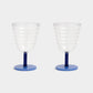 Glazen set van 2 - blauw | &Klevering - de inKijk
