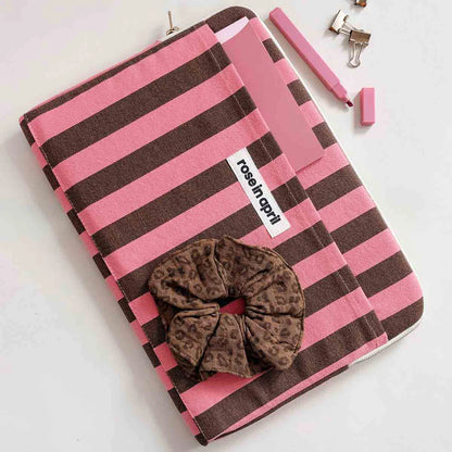 Laptop sleeve 13&14" - Octave - Funky Pink/ Olive Stripes | Rose in April