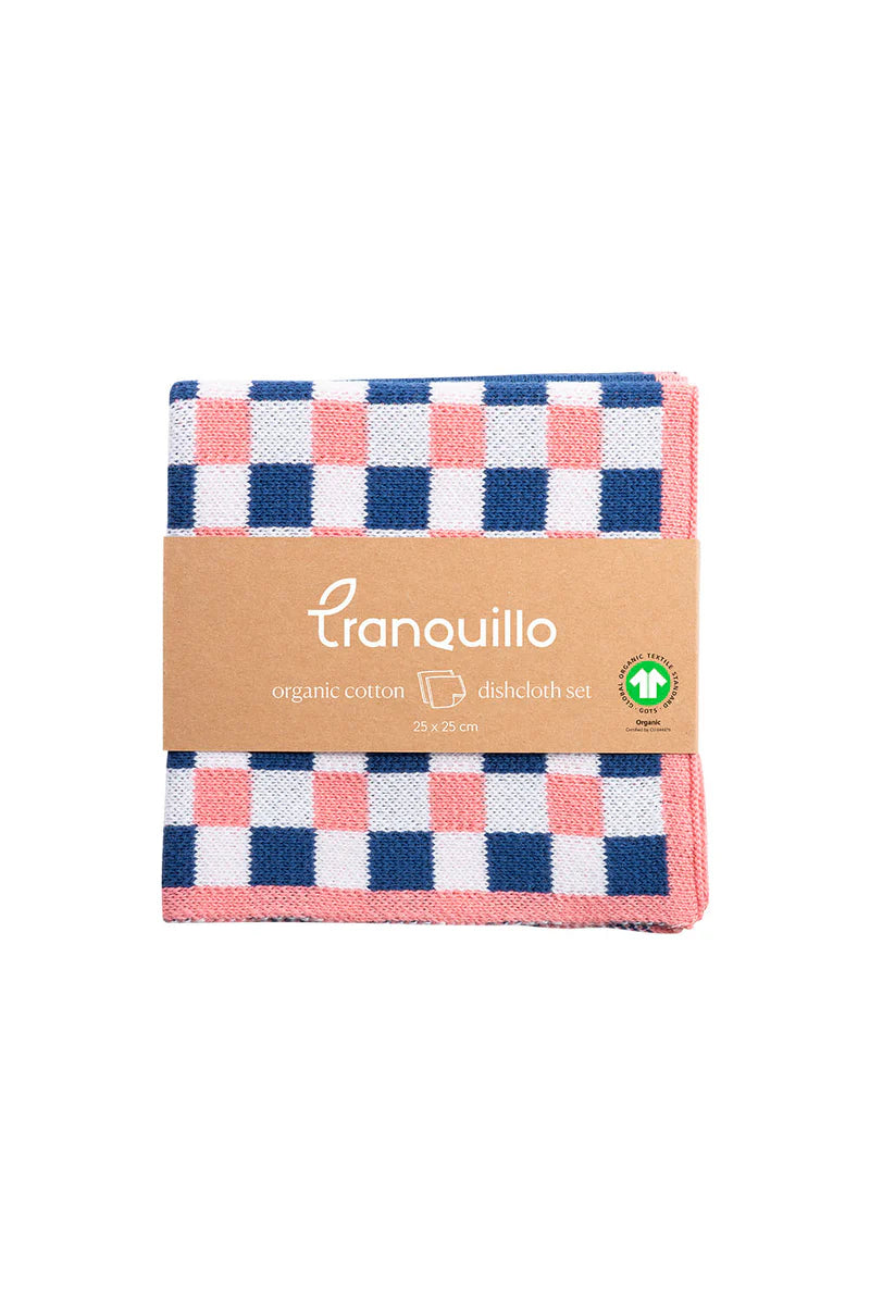 Dishcloth check - Blue | Tranquillo