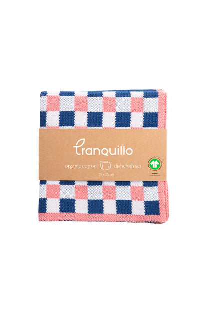 Dishcloth check - Blue | Tranquillo