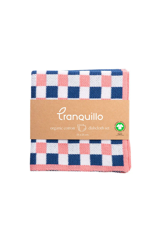 Dishcloth check - Blue | Tranquillo